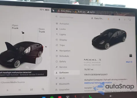 2022 Tesla Model 3 Long Range Dual Motor All-Wheel Drive from USA, damaged, VIN 5YJ3E1EBXNF202917
